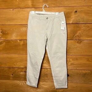 Masion Jules essentials mid rise fitted hip pants womens off white business casu